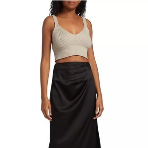 EN SAISON I L Chunky Knit Ribbed Bra Top I beige oatmeal
